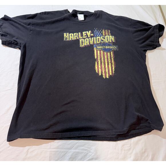 Harley-Davidson 3XL T-Shirt Lancaster PA Amish Buggy Graphic TEE Double-Sided - Picture 1 of 2